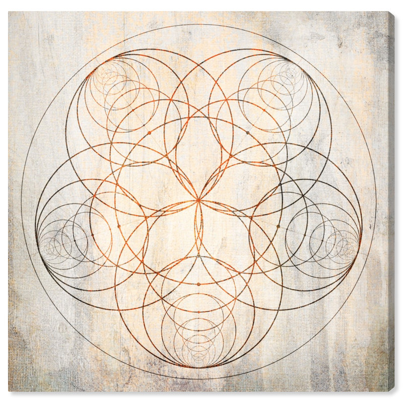 Geometria Sa Geometric - impression, H 12 po x l 12 po, Toile tendue