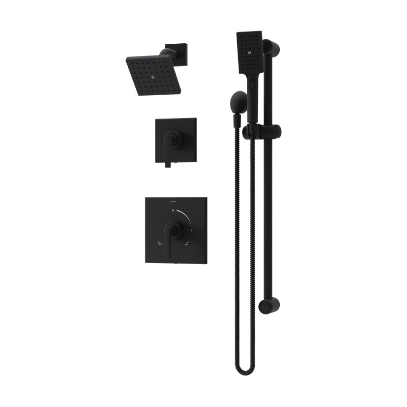Duro HydroMersion Shower System with Hand Spray, Matte Black