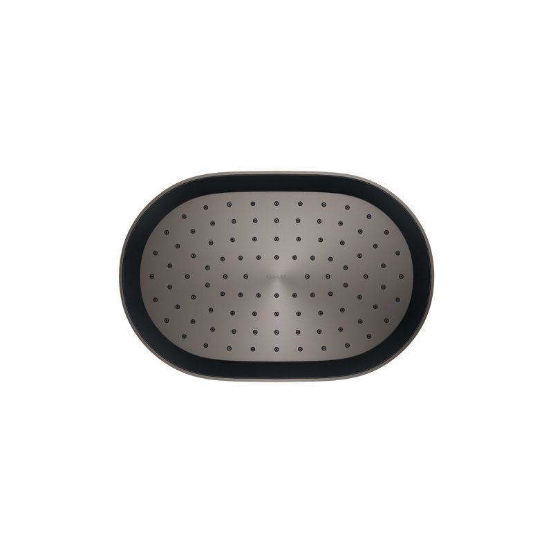 Statement™ 2.5 GPM Round 12 in. Rainhead with Katalyst Air-Induction Technology, Vibrant Titanium, Oval, 2.5 GPM
