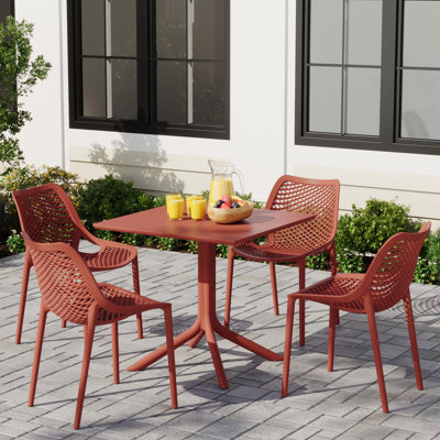 Ensemble repas carré pour 4 personnes