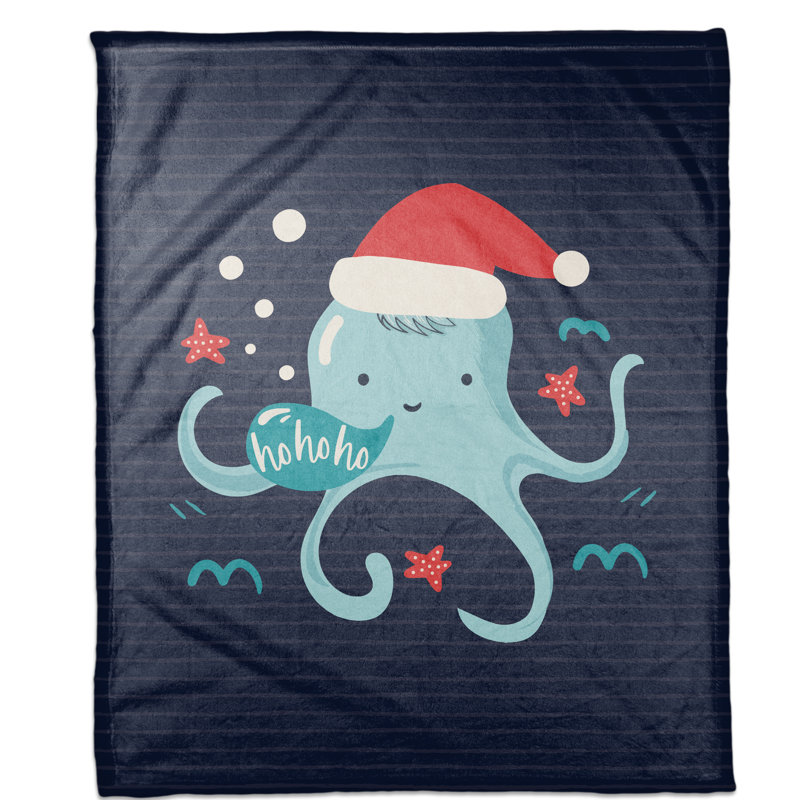  Jeté en molleton Ho Ho Ho Octopus