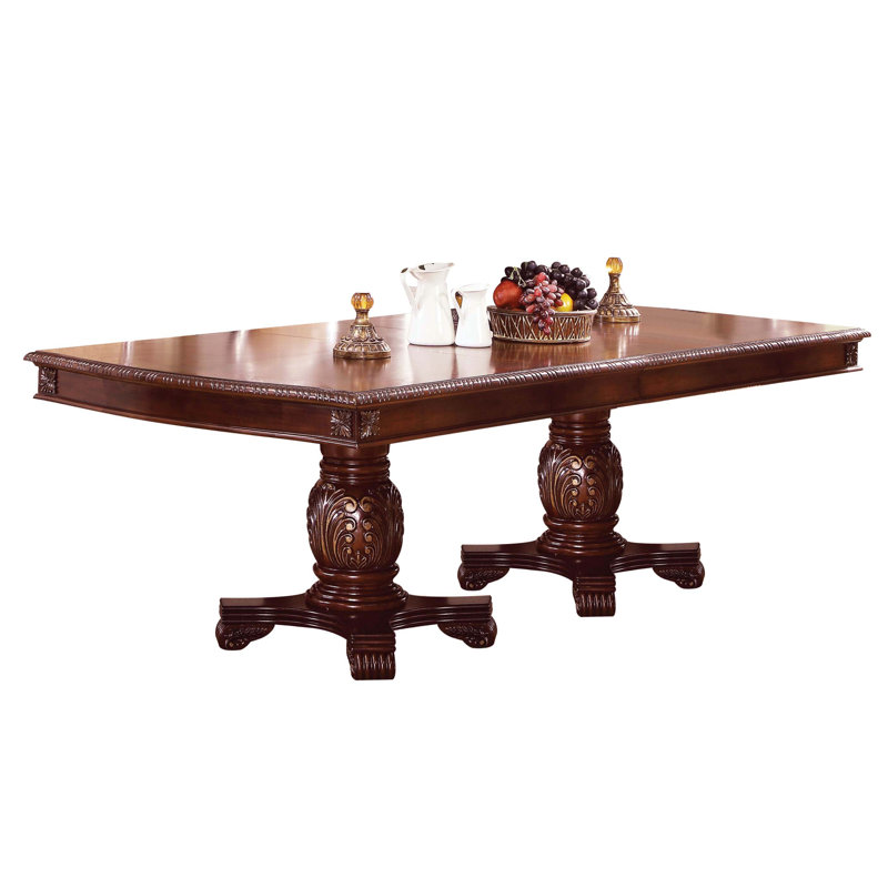 ACME Chateau De Ville Dining Table, Cherry, 31" H x 96" W x 96" D