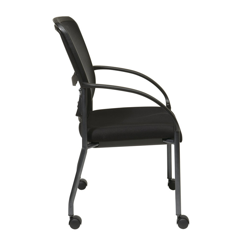 Chaise de salle d'attente en tissu avec structure en métal Nathinal