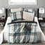Ensembles de literie double confortables, luxueux en microfibre, style maison écossais classique