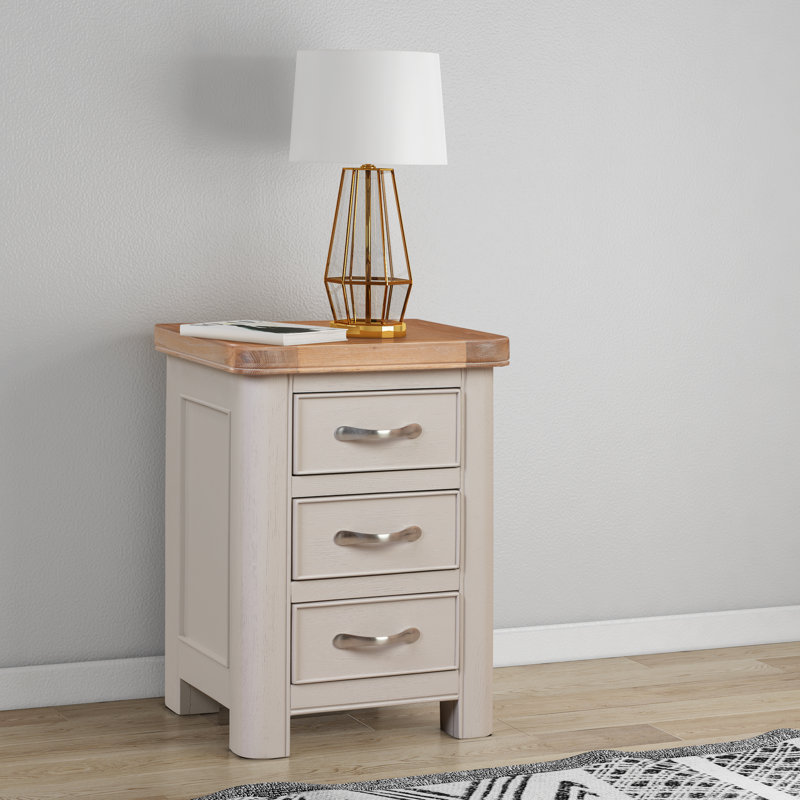 Comfrey 45 cm W Bedside Table, Grey