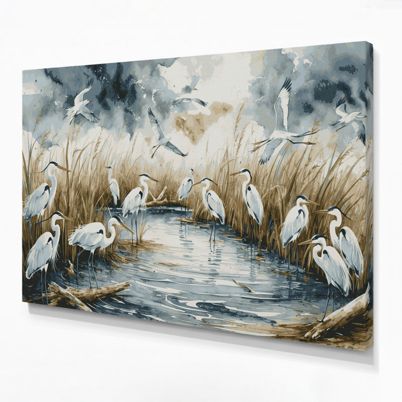 Art mural sur toile Coastal Seabird Sanctuary, H 12 po x l 18 po