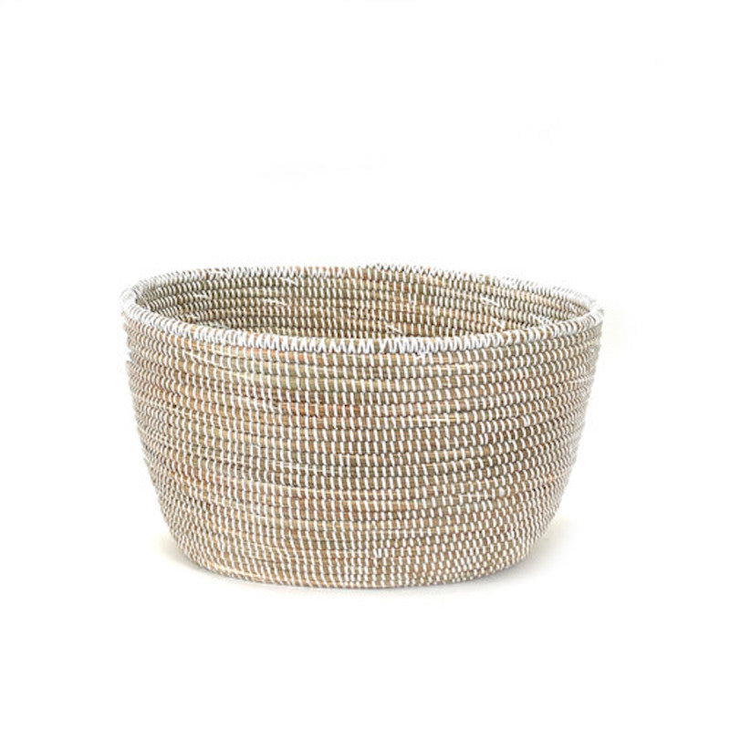 Oval Basket, White