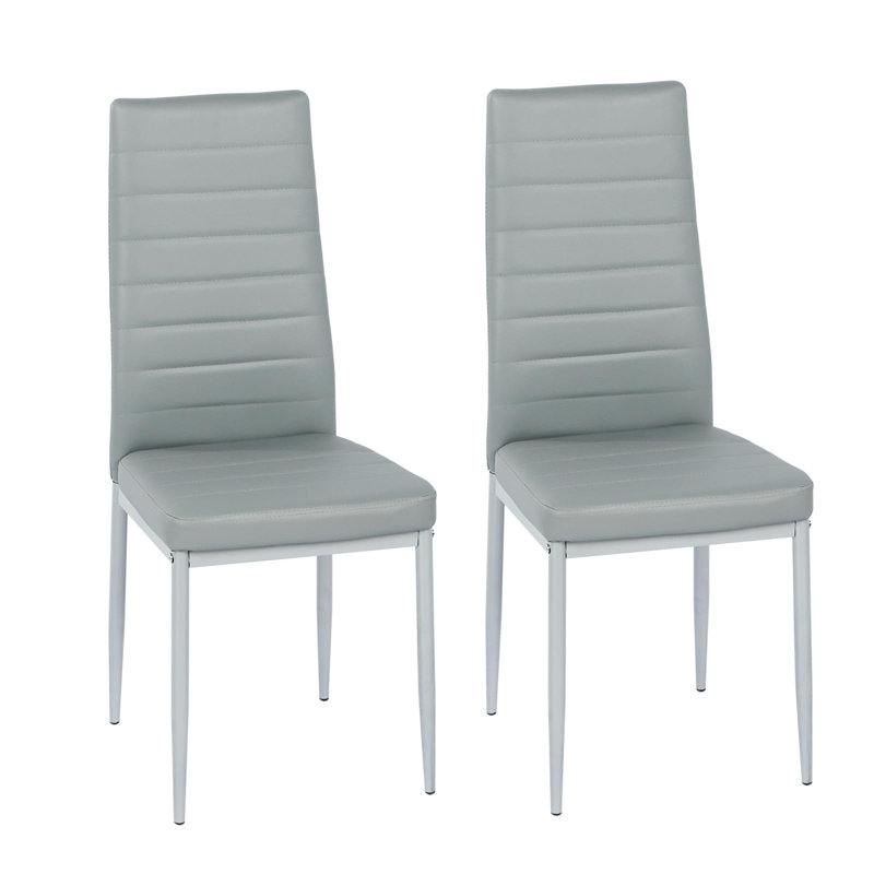 Davids Upholstered Dining Chair（Set of 2）, Grey