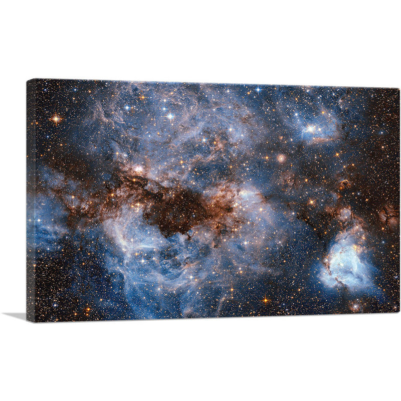 «Hubble Telescope Peers in the Storm Cream Clouds», reproduction de photo sur toile tendue, H 26 po x l 40 po x P 0,75 po