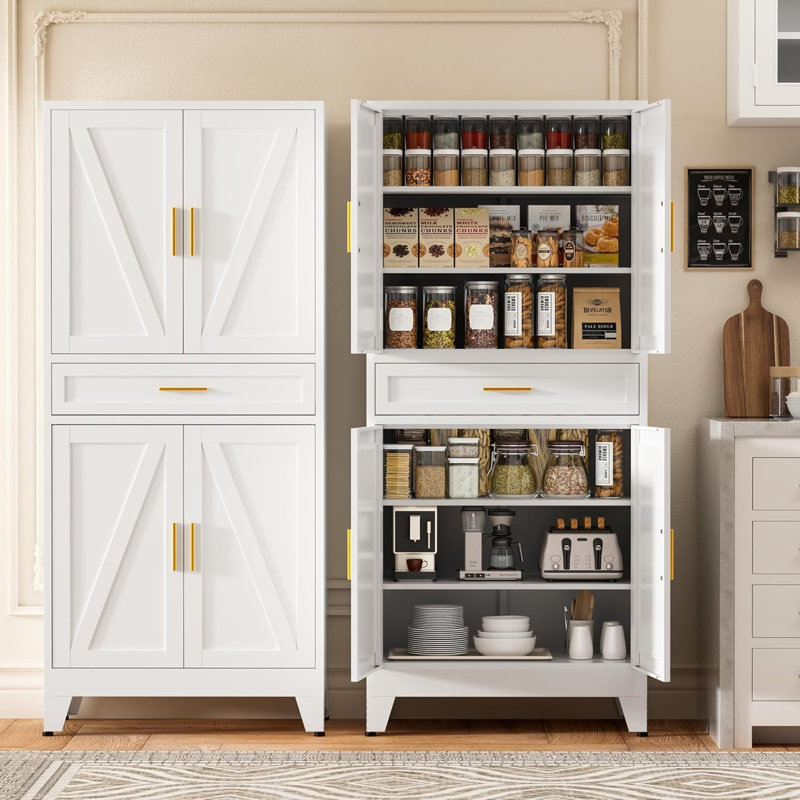 Middle drawer cabinet, White