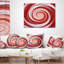 Coussin de noël en spirale de canne à sucre Abstract