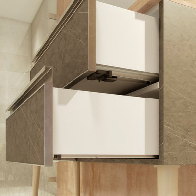 TUHOME UNDER MOUNTING SOFT CLOSE DRAWER SLIDE 22" L