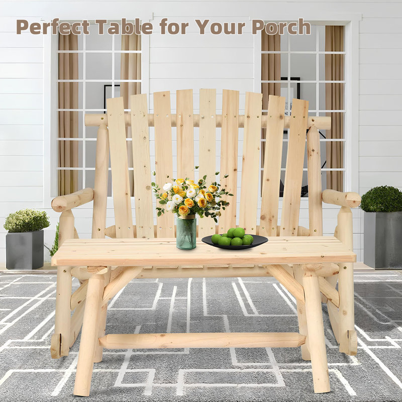 Table d'appoint d'extérieur rectangulaire Shiyanna L 41,48 po x l 19,48 po, Naturel