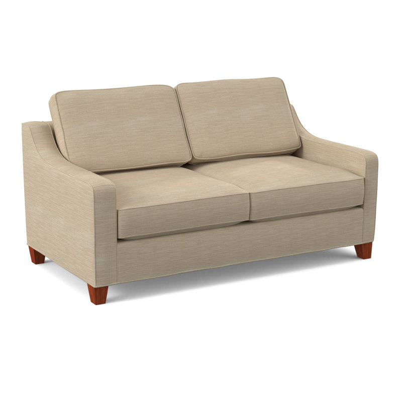 Clark 74" Square Arm Sofa with Reversible Cushions, BM Cherry, Ridgecrest Putty