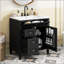Meuble-lavabo de salle de bain avec lavabo supérieur, meuble de rangement moderne avec 2 tiroirs et un tiroir basculant, meuble-lavabo simple-748931596-748931597