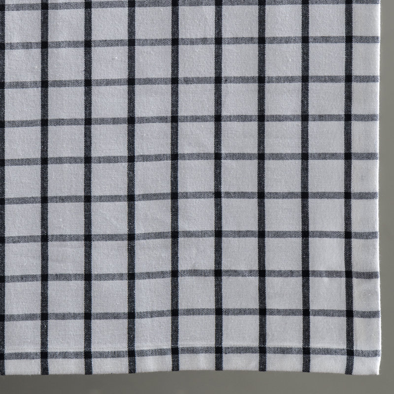 Checkered 100% Cotton Table Runner, Moonless Night