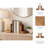 Casual Decorative Looped Book Ends for Desk and Home Decor - Modern Wood Bookend for Shelf Styling and Bookshelf Display - Set of 2, 7"-114525256