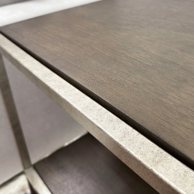 Table basse, table basse, table de salon avec cadre en bois et tablette Kycie, 50" W x 26" D x 18" H