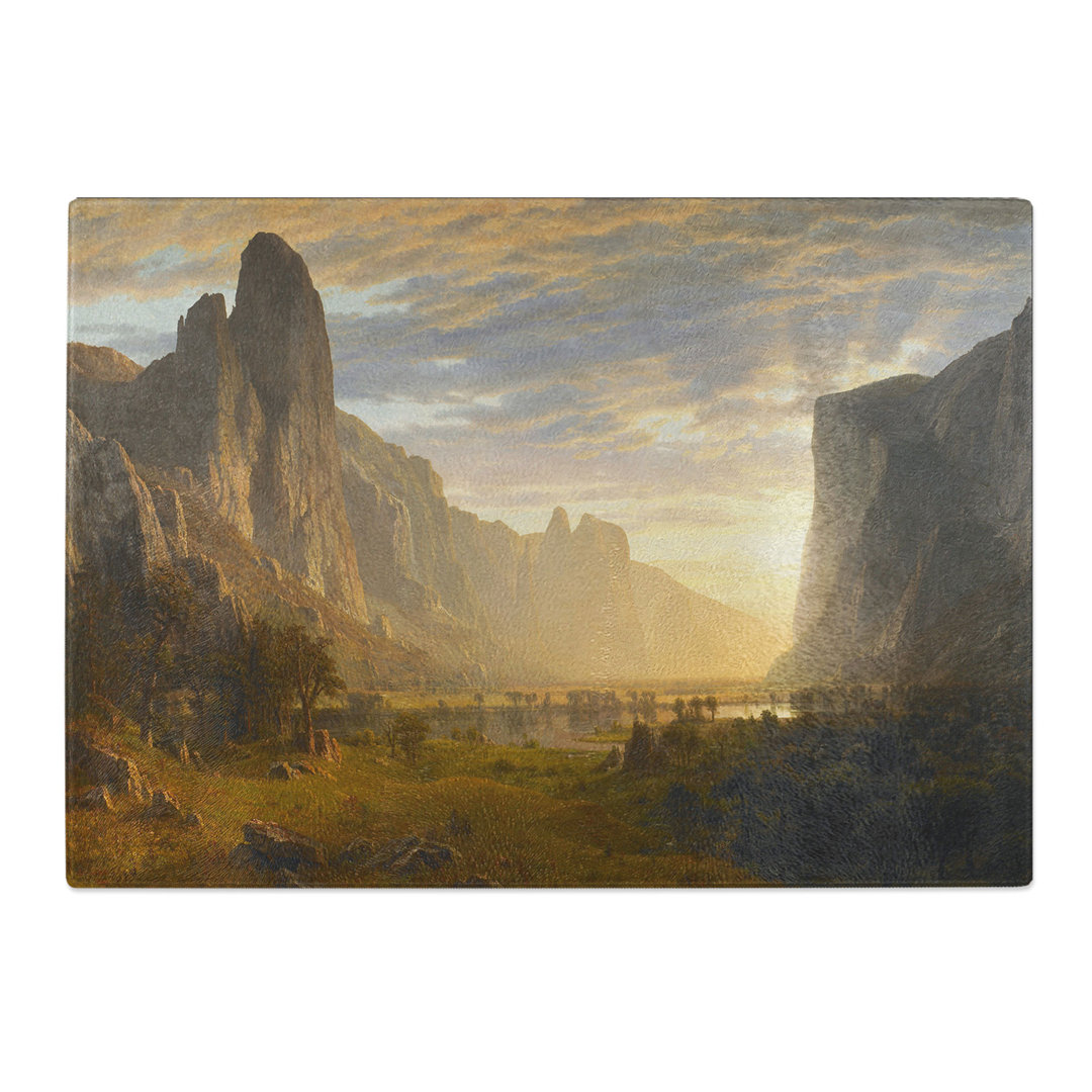 Looking Down on Yosemite Valley by Albert Bierstadt Chopping Board