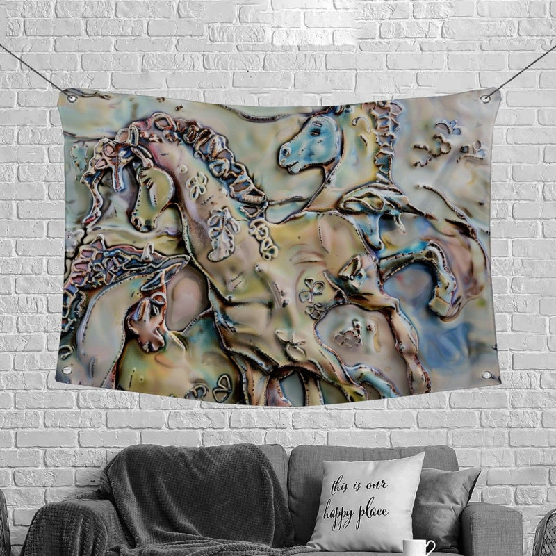 Tapisserie en microfibre, H 88 po x l 104 po