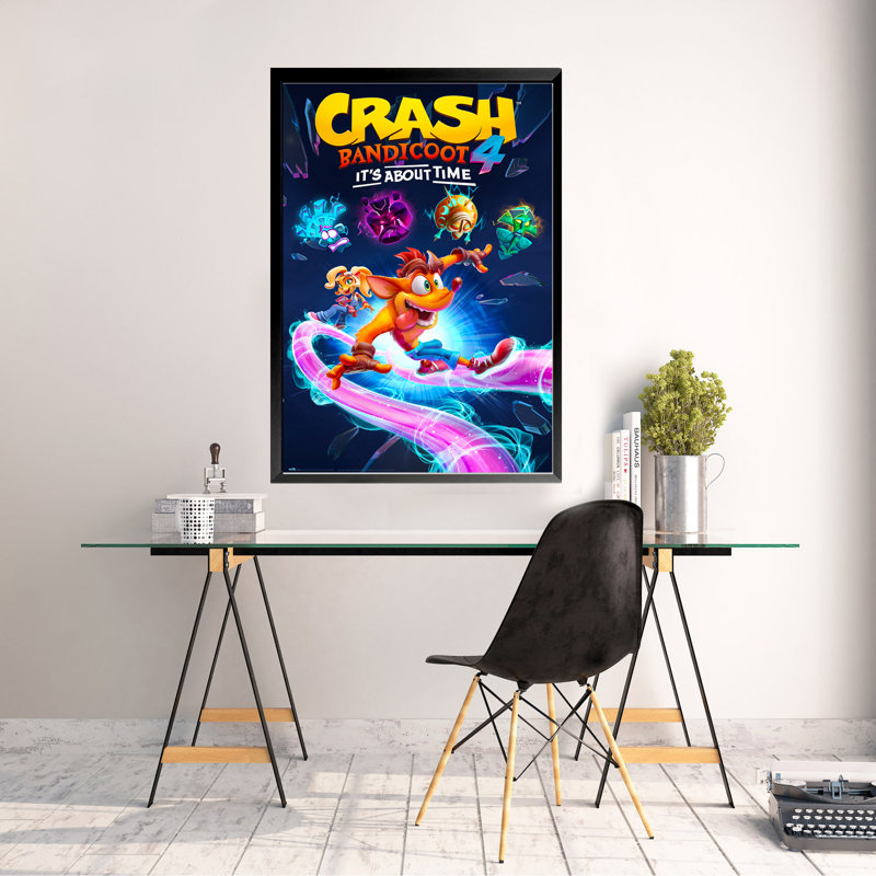 «FRAMED CRASH BANDICOOT 4 It's About Time», reproduction d'art 36 x 24