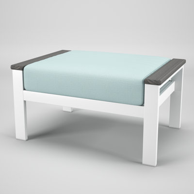 Townsend Metal Outdoor Ottoman With Sunbrella Cushion