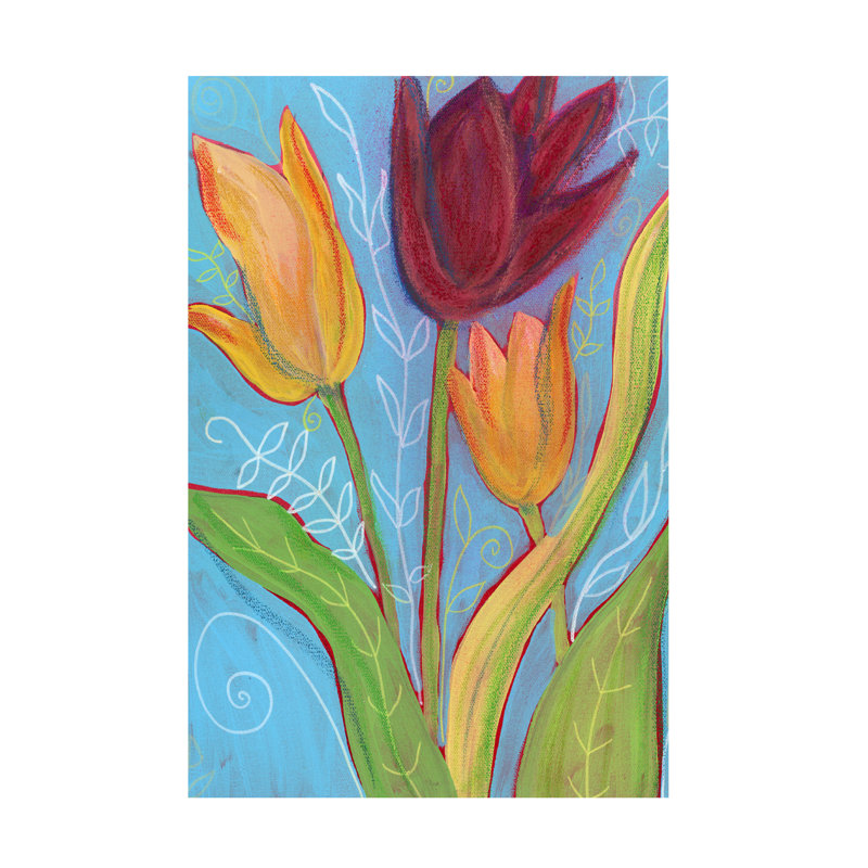 Art sur toile, "Tulipe sauvage", H 47 po x l 30 po