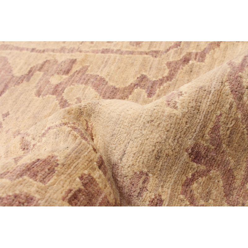 Tapis kaki clair Peshawar Oushak 5 pi 2 po x 7 pi 10 po