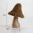 7.5" Brown Flocked Mushroom Figurine