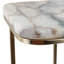 Sagebrook Home 24X15" Agate Top C-Table, White/Gold-1821522420