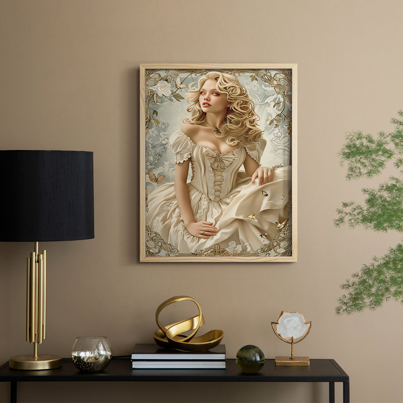 Reproduction encadrée WOMEN Series CECXL III - bois massif, H 30 po x l 24 po