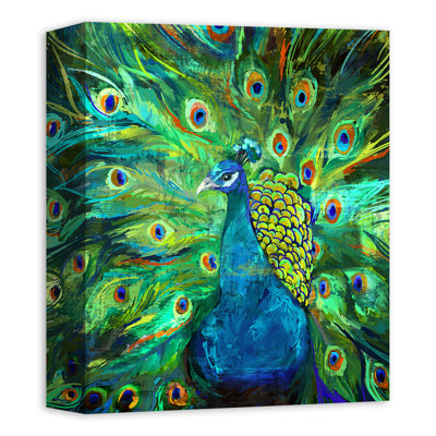Peacock Power 2 Print On Canvas