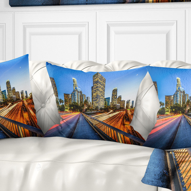 Coussin de trail cityscape, 16 po x 1 po, Coussin décoratif