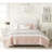 Dawn 6 Piece Blush King/ King Quilt , Cotton , Reversible With Pillow Amalgamations King, Blush, Ornaments-119105644-119105645