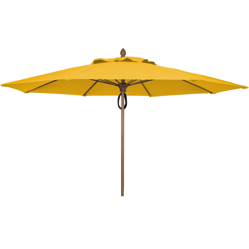 Parasol de marché 11 'Prestige, Jaune tournesol, Bronze champagne