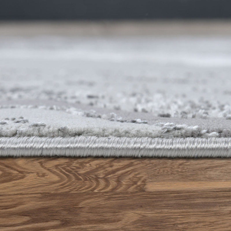 Galaxy Series Abrstract Black/Gray/Ivory/Beige Area Rug, Rectangle 5'3" x 7'3"