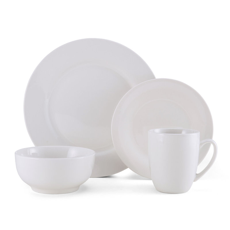 Kendall 16-Piece Porcelain Dinnerware Set-Service For 4