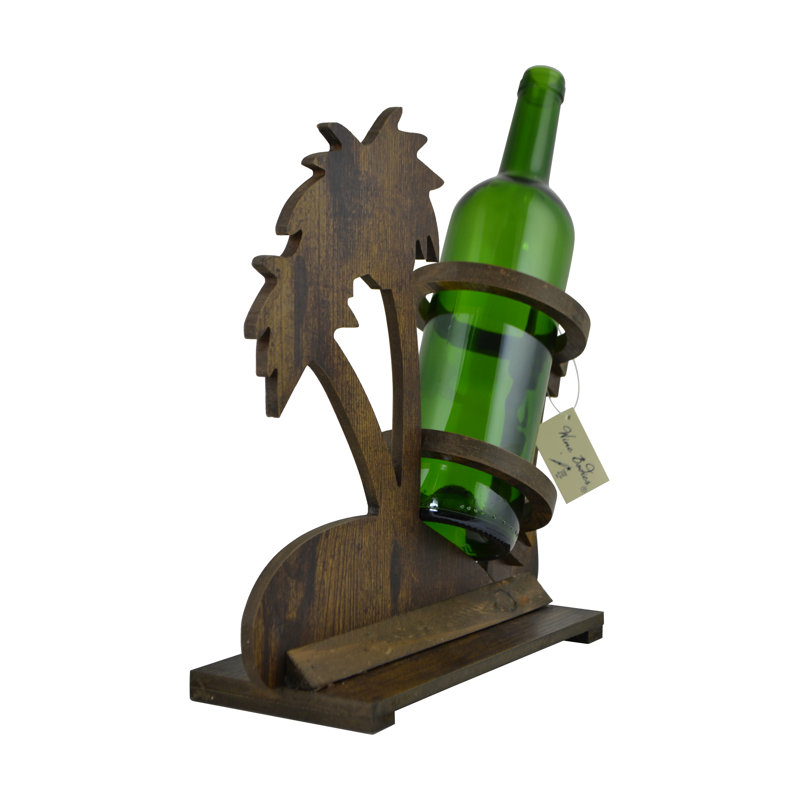 Porte-bouteille en bois brun 12 po