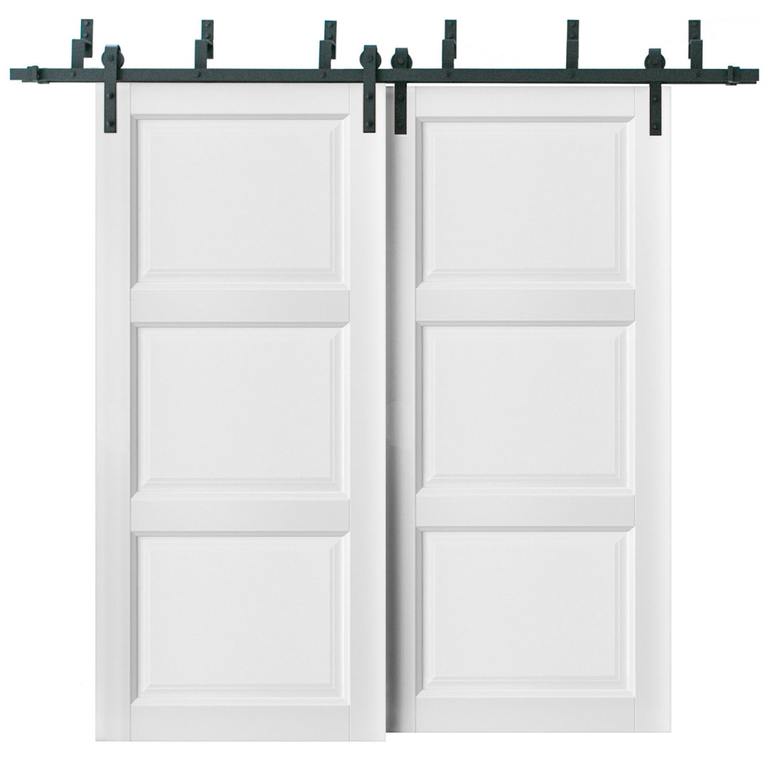 Lucia Paneled Wood Sliding Closet White Doors SARTODOORS 