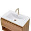 Meuble-lavabo 24 po avec lavabo en céramique - Meuble-lavabo mural flottant cannelé avec tiroirs, moderne-130140887-130140888