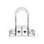Arche de jardin en métal avec portes Treillis de jardin en treillis