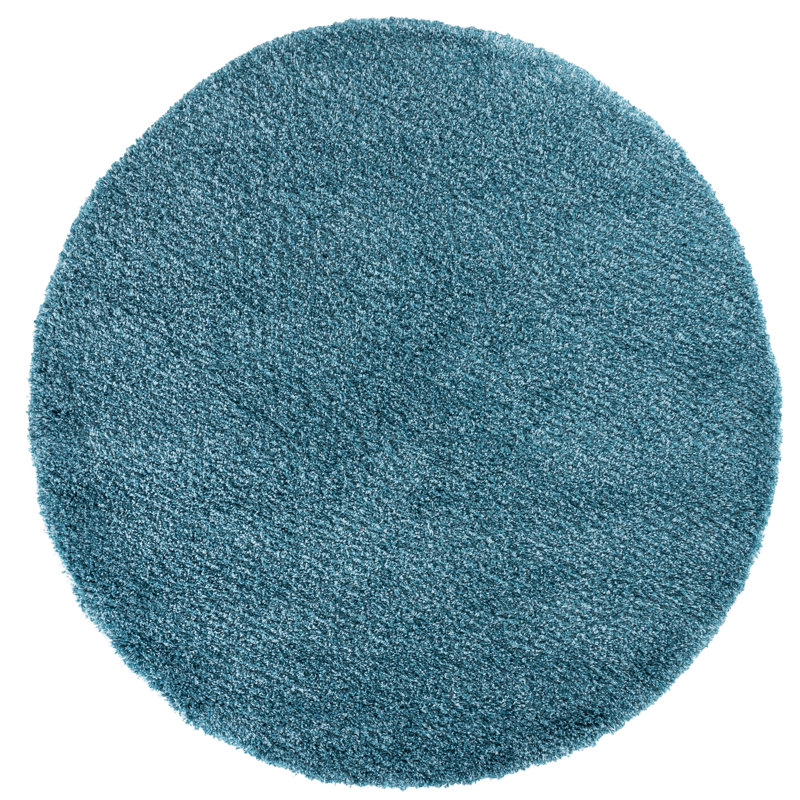 Shag Performance Solid Color Rug, Round 6'7"
