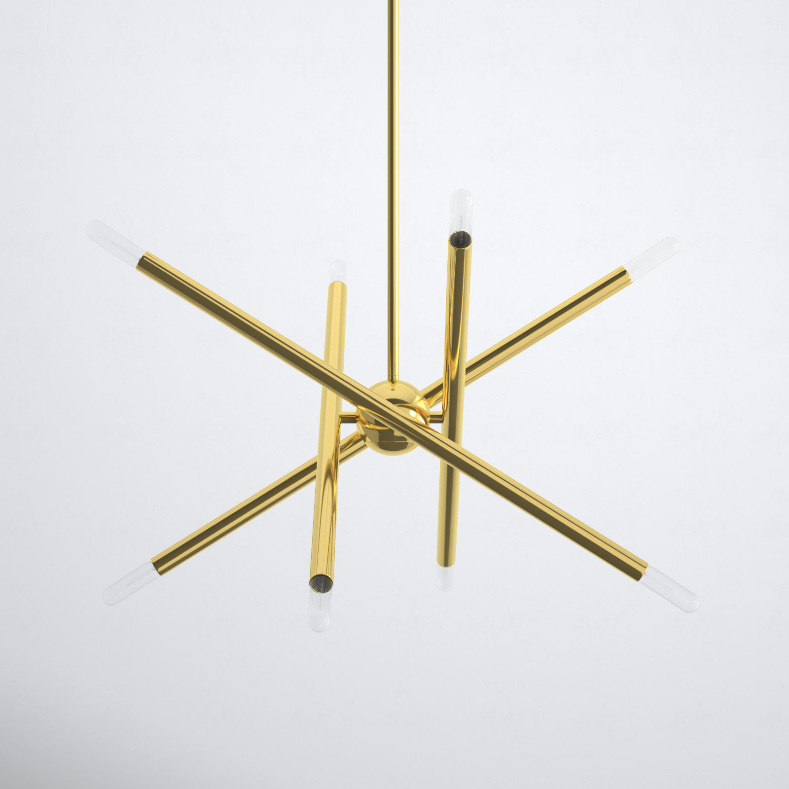 Poco 8 - Light Dimmable Sputnik Chandelier, Polished Brass