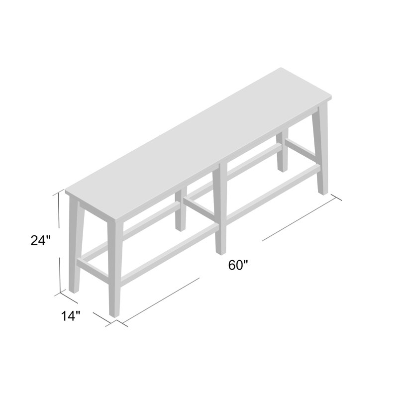 Banc en bois Boden, gris