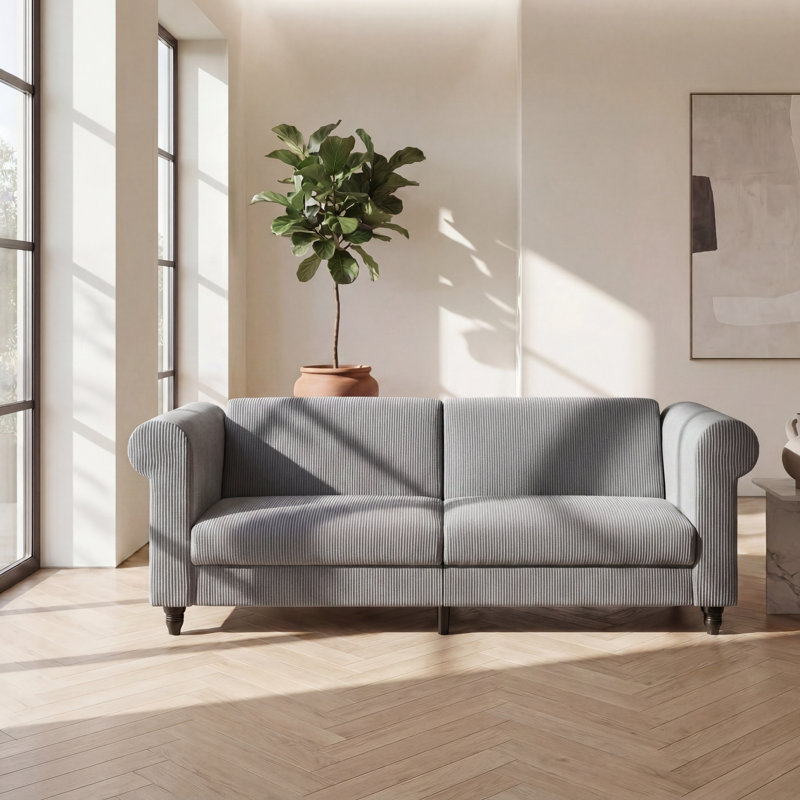 3 Seater Sofabed in Corduroy, Grey