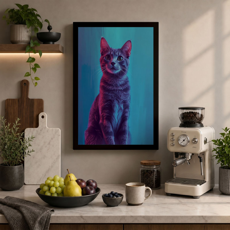 Print, 24x16 - 61.0 x 40.6 cm, Teal Border