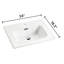 Lavabo moderne en céramique blanche brillante pour salle de bain - Conception intégrée, rehausse l'attrait visuel du lavabo, aux égratignures et aux ébréchures