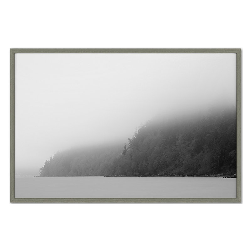Misty Shores Print by Bisig, Steve, Gray Single Picture Framed, 32'' H x 48'' W