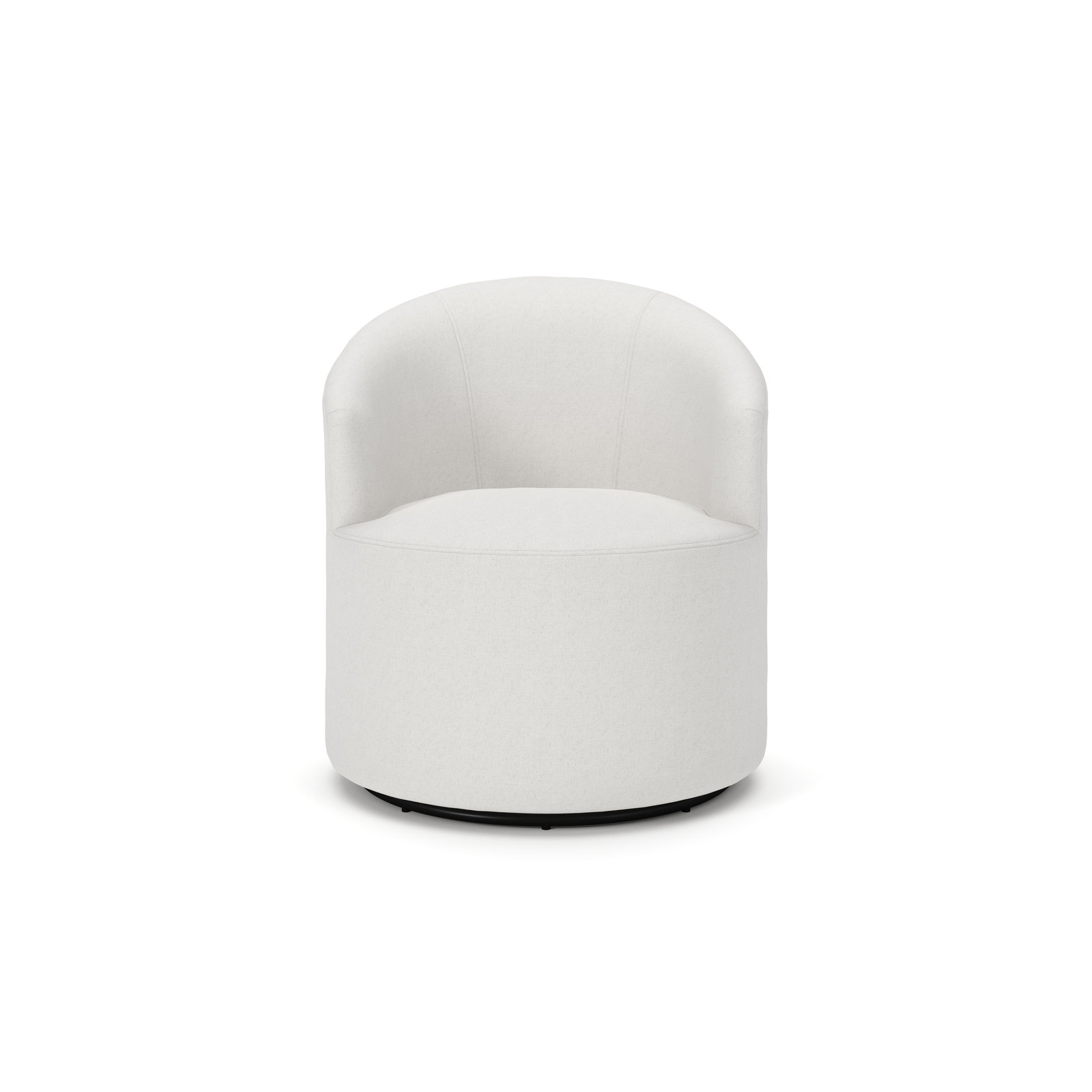Deryn Upholstered Barrel Chair, Macarena Beige Basketweave