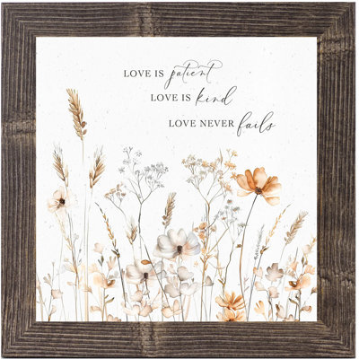 «Love is patient», art floral printanier